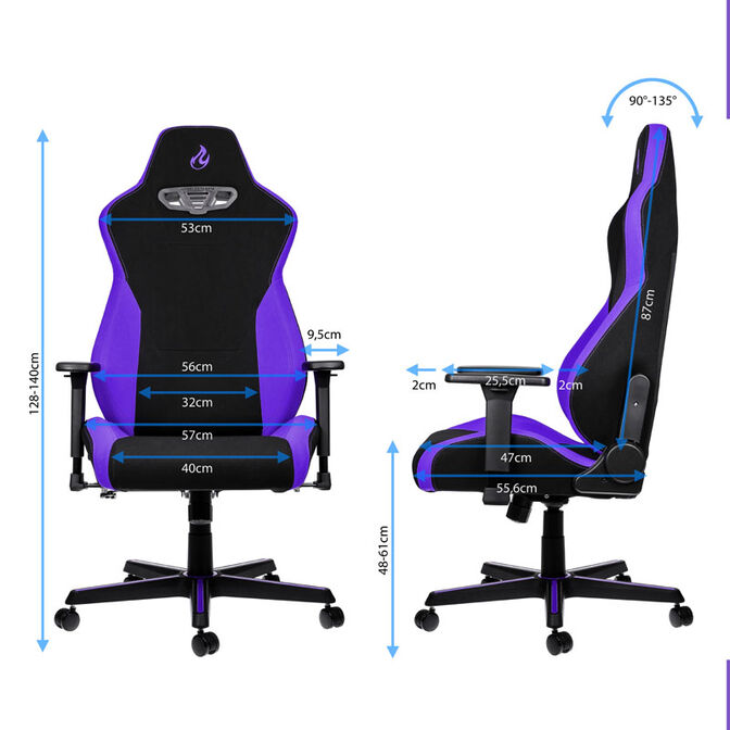 ** B Grade ** Silla Nitro Concepts S300 Gaming Nebula Purple image number 1
