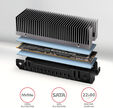 Dissipador de calor AXAGON CLR-M2XT passivo - M.2 SSD, 80mm SSD, ALU body, height 24mm image number null