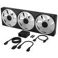Ventilador Corsair iCUE Link LX360-R RGB PWM Negra 120mm (Pack 3) image number null