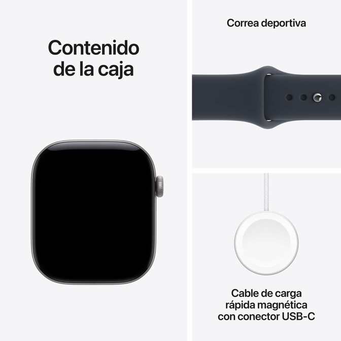 Smartwatch Apple Watch Series 12 GPS + Cellular 46mm Space Grey Aluminium Case with Navy Blue Sport Band - M/L image number 6