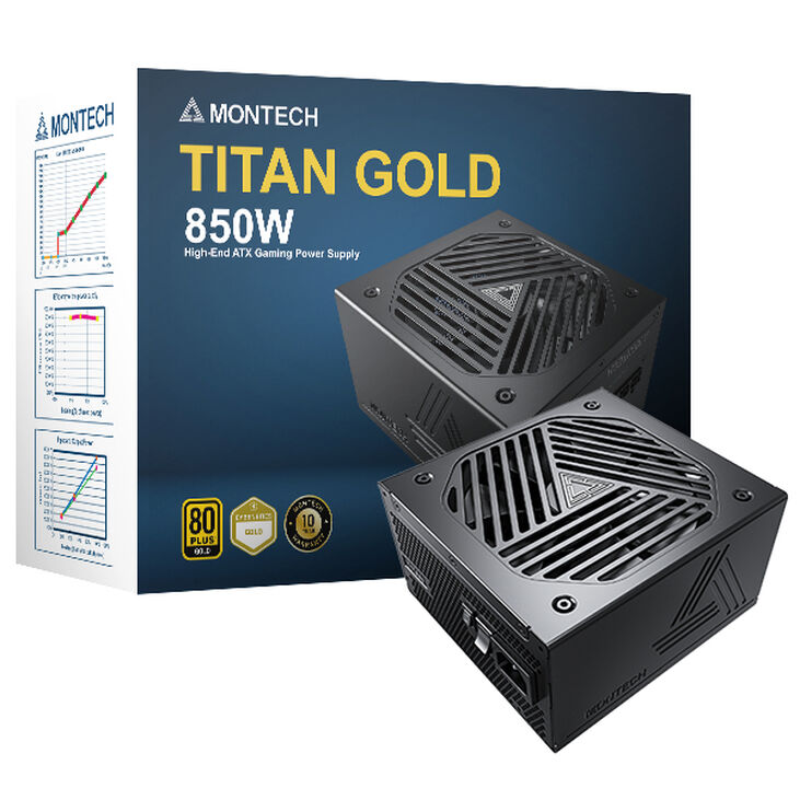 Fuente Modular Montech Titan 850W 80 Plus Gold PCIE5 (Cybenetics Gold) image number 6