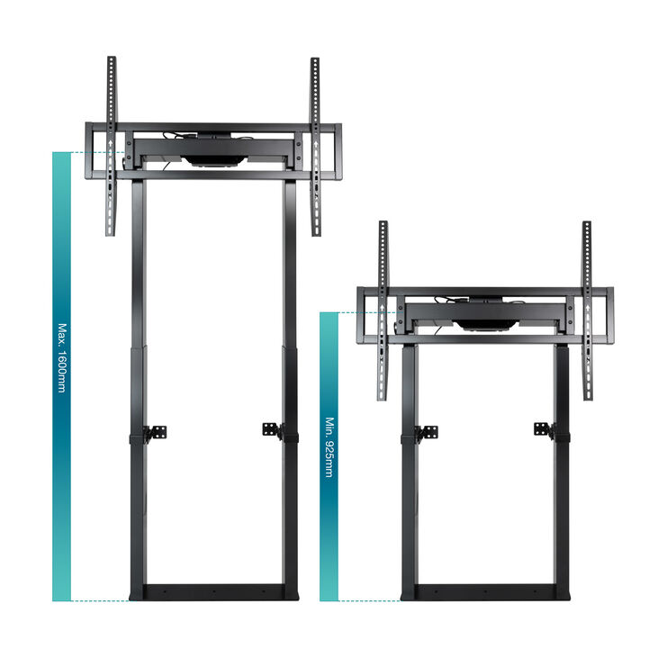 Soporte de Piso Fijo Tooq TITAN con Ajuste Eléctrico de Altura 55" a 100" Máx. 120Kg Negro image number 1