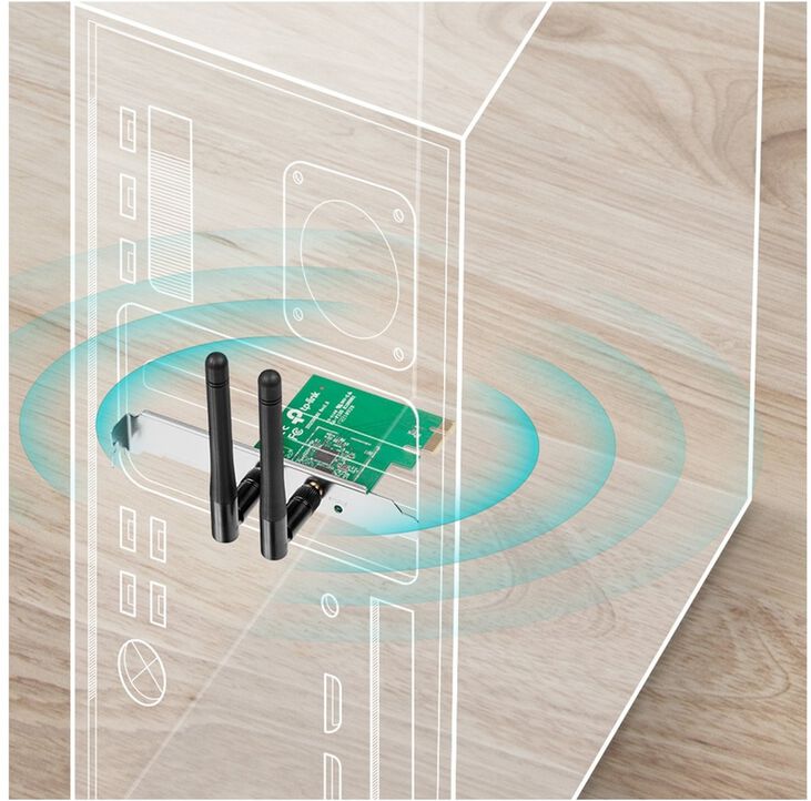 Tarjeta de Red TP-Link PCI Express TL-WN881ND Wi-Fi N300 image number 2