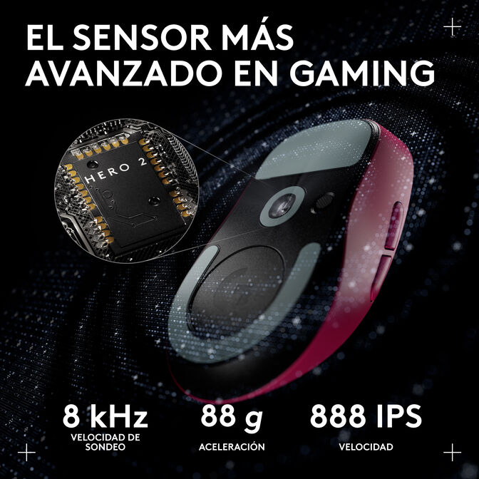 Rat&oacute;n Logitech G PRO X Superlight 2C 44000DPI Lightspeed Wireless Rosa image number 6