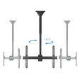 Soporte de Techo Tooq Tilt GiRat&oacute;nrio e Extens&iacute;vel 37" a 70" Max. 50kg Negro image number null