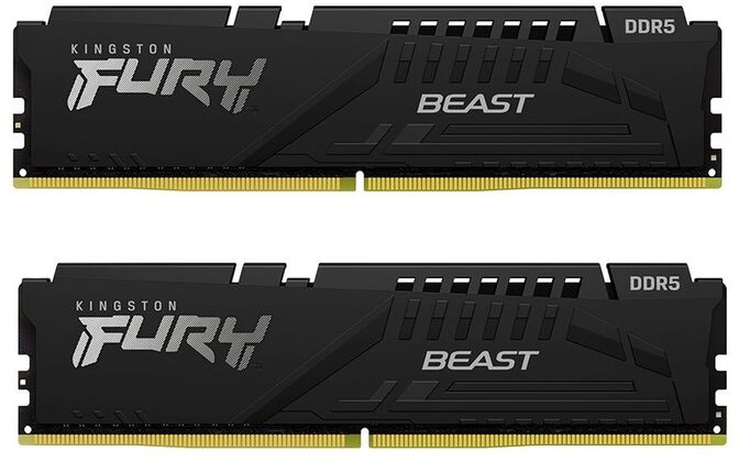Kingston Kit 64GB (2 x 32GB) DDR5 5600MHz FURY Beast EXPO Negro 2R CL36 image number 0