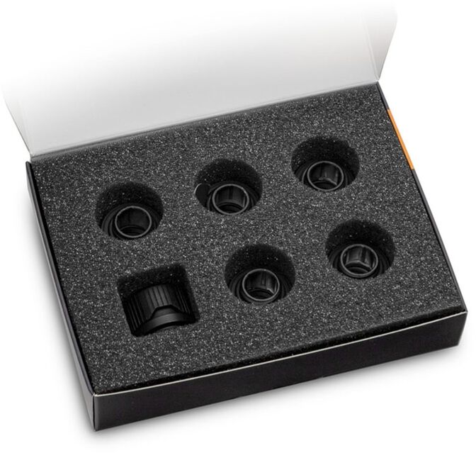 Conector EKWB Quantum Torque HDC 12mm Negro (Pack 6) image number 1