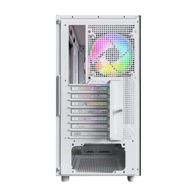 Caja ATX Montech XR RGB Vidrio Templado Blanco/Madera image number 3