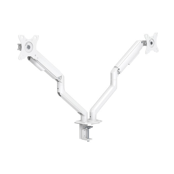 Soporte de Mesa Tooq Doble Tilt e GiRat&oacute;nrio c/mola 17" a 32" Max. 9Kg Blanco image number 4