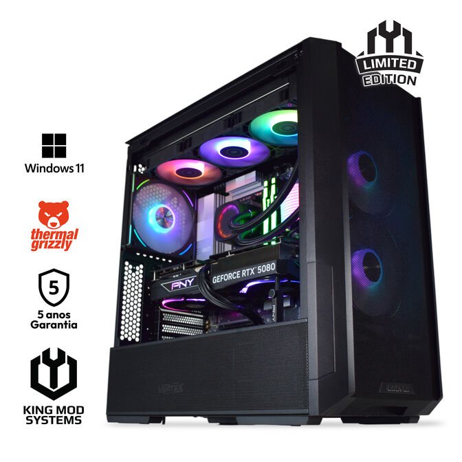 Ordenador King Mod Limited-PC Ryzen 7 9800X3D 64GB DDR5 2TB RTX 5080 WiFi W11 Bonus