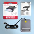 Lector de Tarjetas AXAGON CRE-SM3TC USB-C Smart card FlatReader image number null