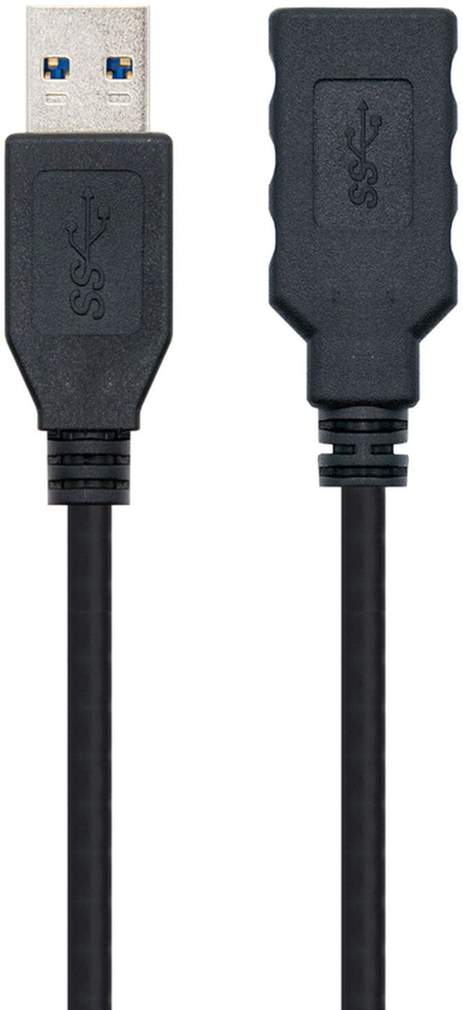 Cable USB 3.0 Nanocable USB-A M/F 1 M Negro image number 1