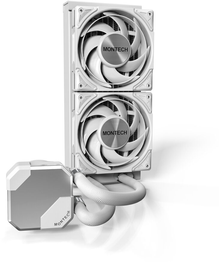Water Cooler CPU Montech HyperFlow Silent 240mm Blanco image number 4