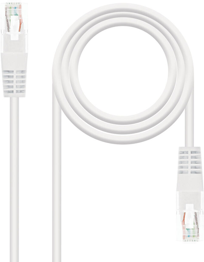 Cable de Red NanoCable RJ45 UTP CAT.5E AWG24 3 M Blanco image number 0
