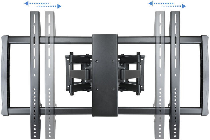 Soporte de Pared Tooq Tilt 6 Pivots 60" a 100" Max. 75kg Negro image number 5