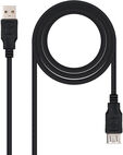 Cable USB 2.0 Nanocable USB-A M/F 3 M Negro image number null