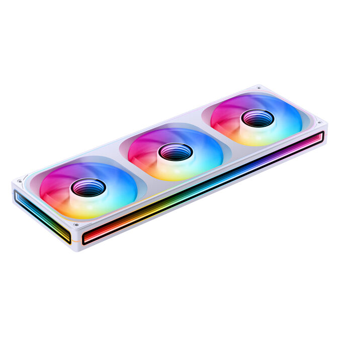 Ventilador Jonsbo ZB-360 RGB de Marco &Uacute;nico de Flujo Invertido Blancos &ndash; Triple Ventilador 120mm (360mm) image number 2
