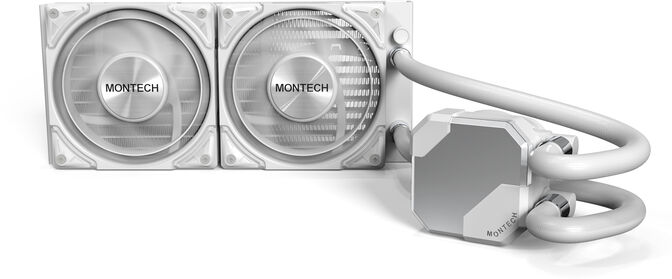 Water Cooler CPU Montech HyperFlow Silent 240mm Blanco image number 2