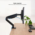Soporte de Mesa con Muelle Tooq 17" a 32" Negro Max 9Kg para Brazo image number null
