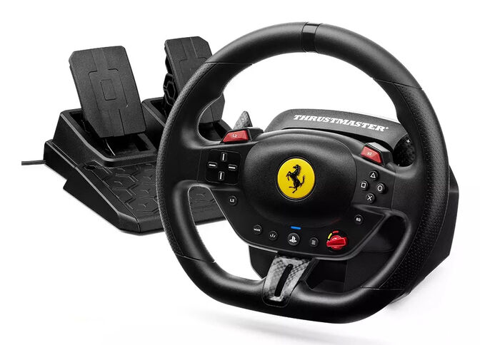 Volante + Pedales Thrustmaster T98-P Ferrari 296 GTB Edition PS5 / PS4 / PC image number 1