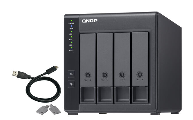 Unidade de Expans&atilde;o NAS QNAP TR-004 - 4 Ba&iacute;as - USB Type C image number 0