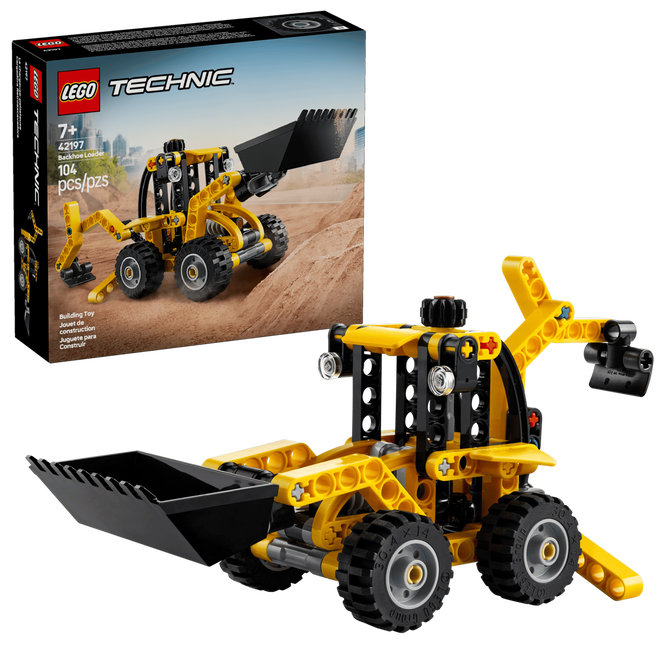 LEGO Technic: Retroexcavadora, 104 Piezas (42197) image number 0