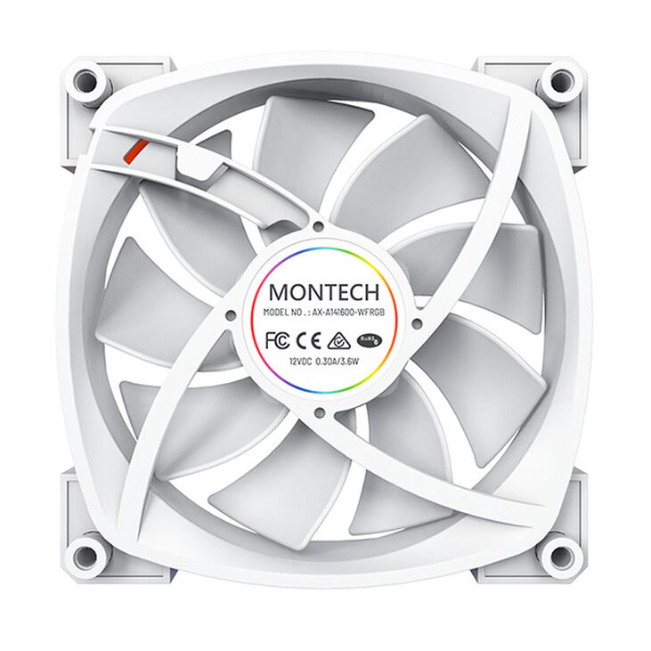 Ventilador Montech AX140 PWM ARGB PWM 140mm Blanco image number 4