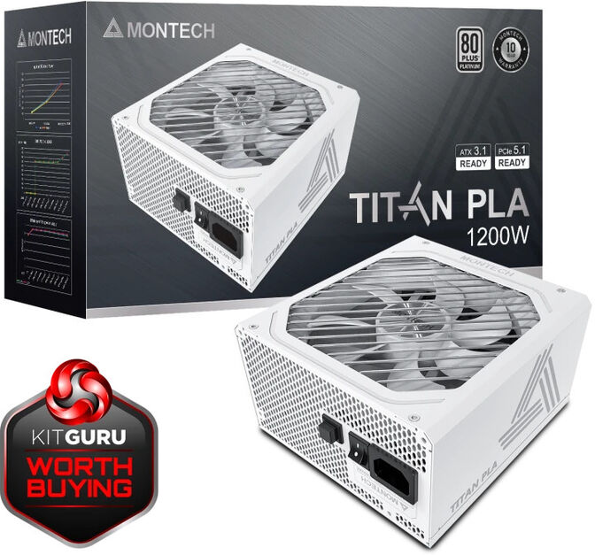 Fuente Montech Titan PLA 1200W 80 Plus Platinum PCIE5 (Cybenetics Platinum) image number 0