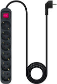 Regleta NanoCable 6 Tomas com switch 1.4 M Negro image number null