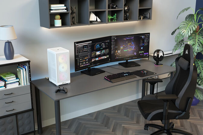 Torre Mini-ITX Corsair iCue 2000D RGB Blanco Cristal Templado image number 16