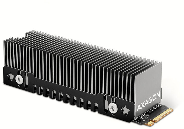 Dissipador de calor AXAGON CLR-M2XT passivo - M.2 SSD, 80mm SSD, ALU body, height 24mm image number 0