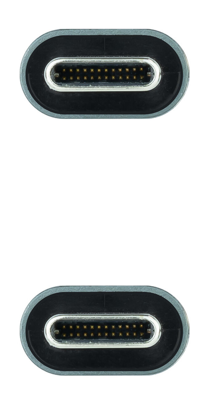 Cable USB 3.2 Gen2x2 Nanocable 20Gbps 5A/100W 4K@60Hz USB-C M/M 1.5 M Negro image number 2