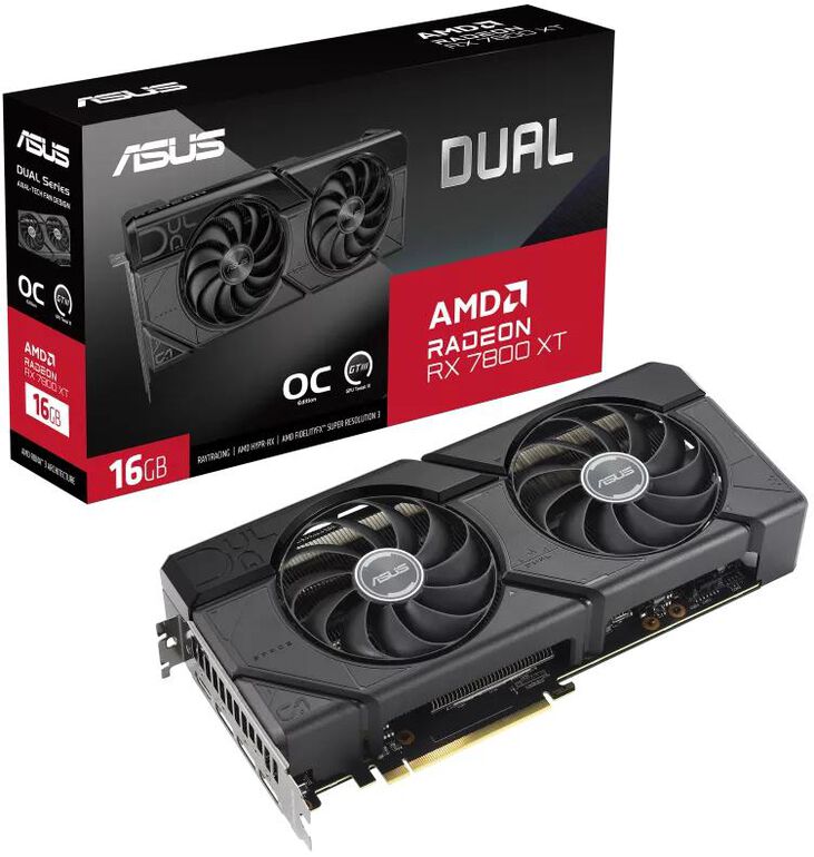 Tarjeta  Asus Radeon RX 7800 XT Dual OC 16GB image number 12