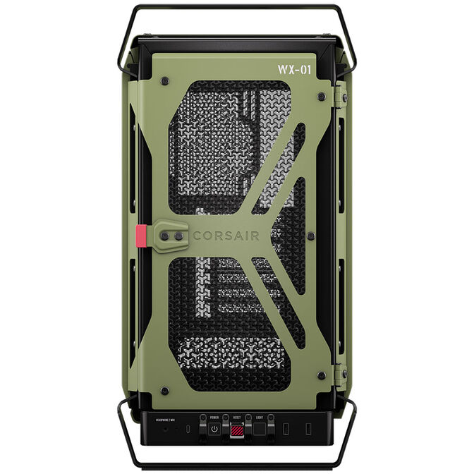 Torre E-ATX Corsair WARTHOG Perfomance Mil Green Cristal Templado image number 8