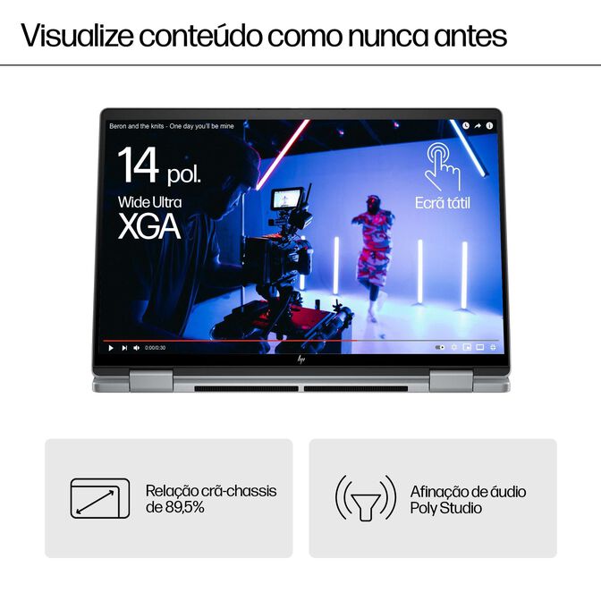 HP Envy x360 2-in-1 Laptop 14-fc0009np Intel Core Ultra 7 155U H&iacute;brido (2-en-1) 35,6 cm (14") Pantalla t&aacute;ctil 2K 16 GB LPDDR5-SDRAM Wi-Fi 7 (802.11be) Windows 11 Home AI PC Plata image number 8