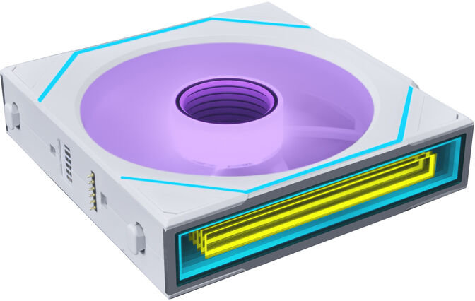 Ventilador Lian Li UNI FAN SL120 Infinity Wireless RGB Reverse Blade PWM Blanco 120mm image number 2