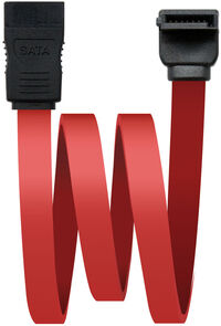 Cable SATA III Angular NanoCable 50 CM Rojo OEM