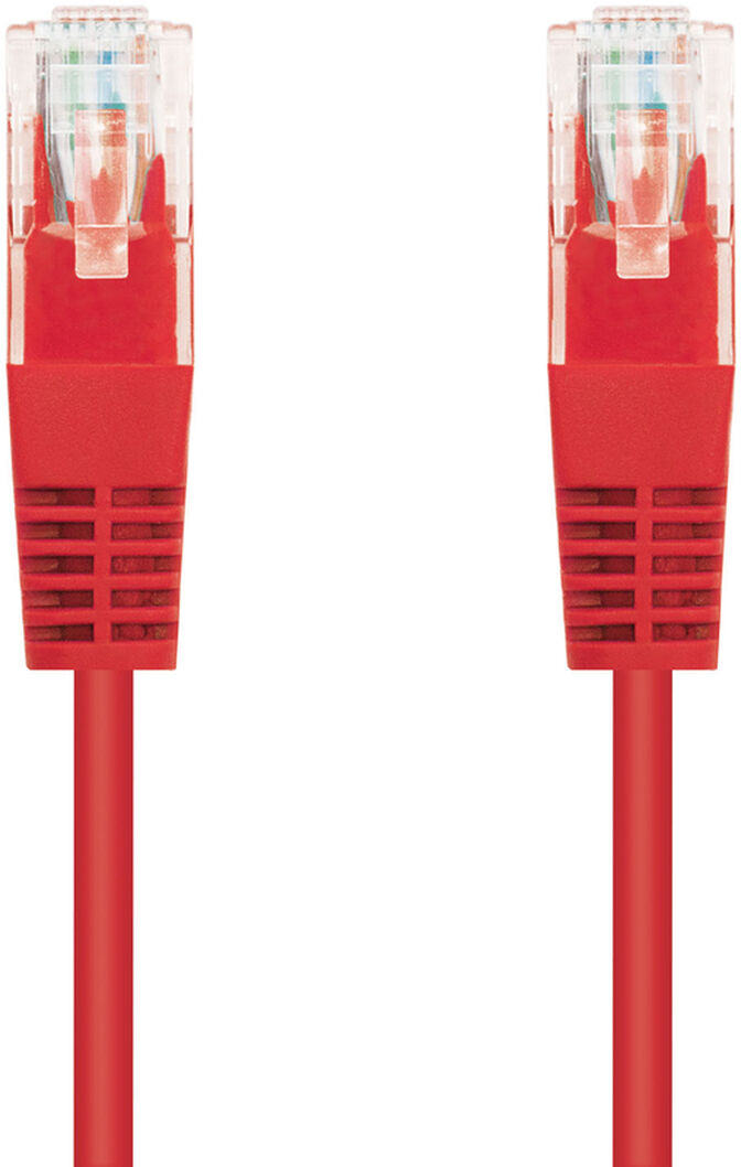 Cable de Red NanoCable RJ45 CAT.6 UTP AWG24 1 M Rojo image number 1