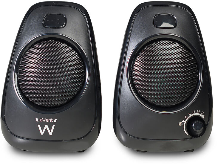 Colunas 2.0, 10W, Built-in volume, 3.5 mm jack, Alimentacion USB, Preta image number 0