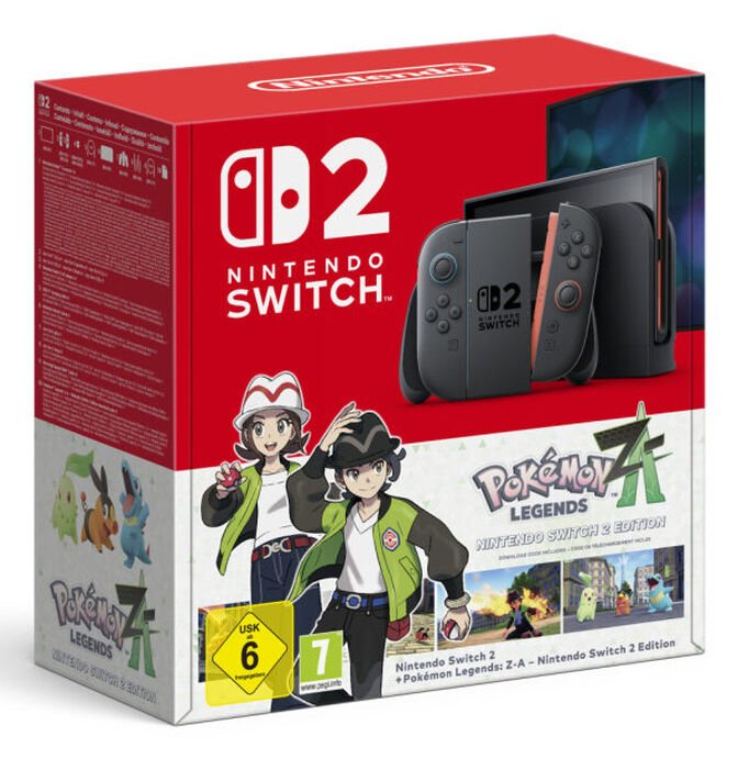 Nintendo Switch 2 + Pok&eacute;mon Legends: Z-A: Switch 2 Edition videoconsola port&aacute;til 20,1 cm (7.9") 256 GB Pantalla t&aacute;ctil Wifi Negro image number 0