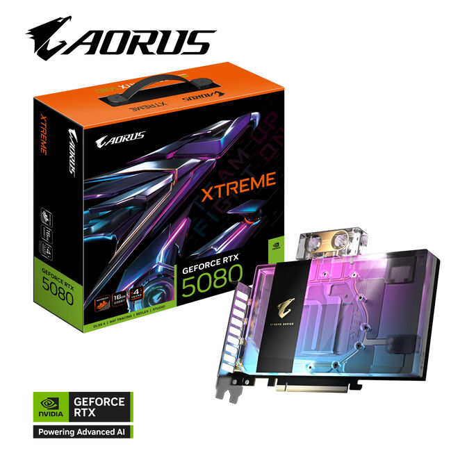 Tarjeta Gr&aacute;fica Gigabyte GeForce&reg; RTX 5080 Xtreme Waterforce WB 16GB GDDR7 DLSS4 image number 0