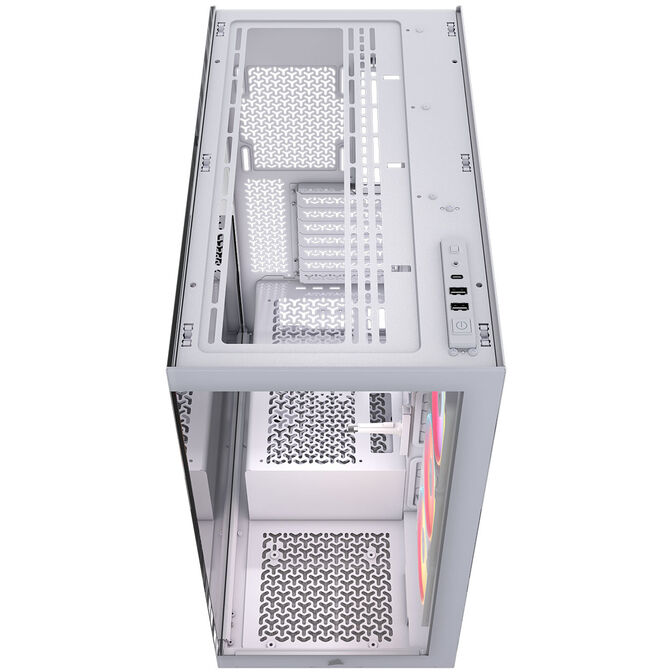 Torre E-ATX Corsair 3500X LXR Link RGB Blanco Cristal Templado image number 4