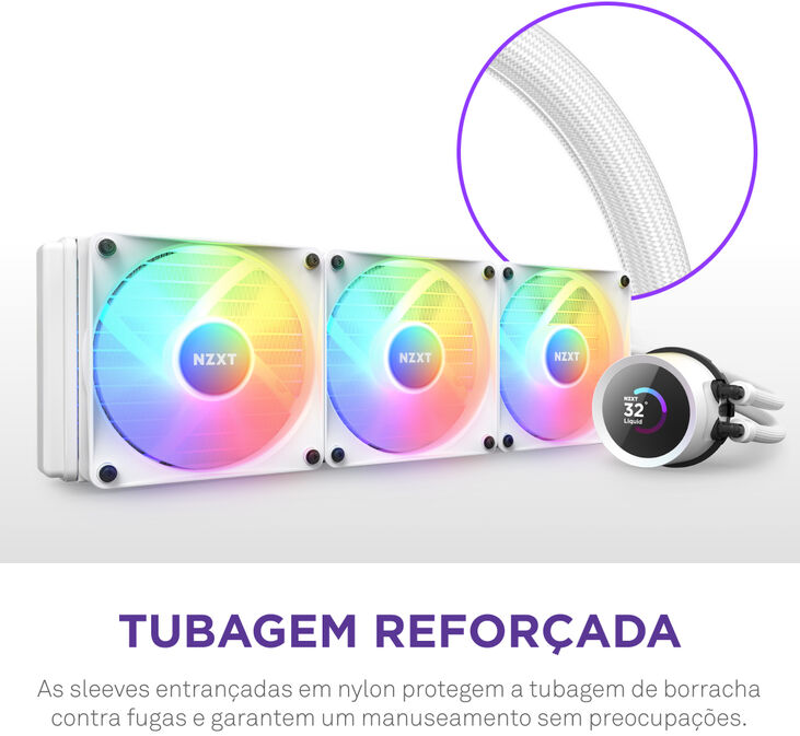 Kit de Refrigeraci&oacute;n L&iacute;quida CPU NZXT Kraken 360 RGB Blanco image number 9