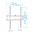 Soporte de Pared Tooq 32" a 55" Max. 40kg Negro image number null