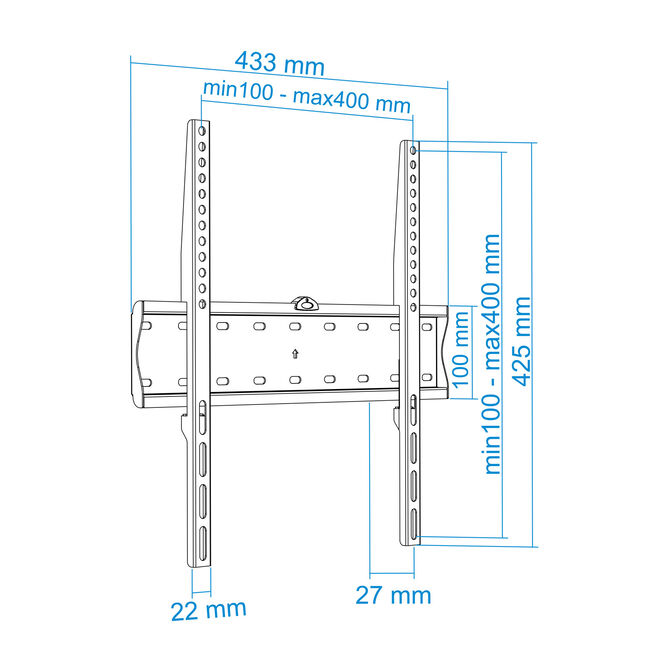 Soporte de Pared Tooq 32" a 55" Max. 40kg Negro image number 13