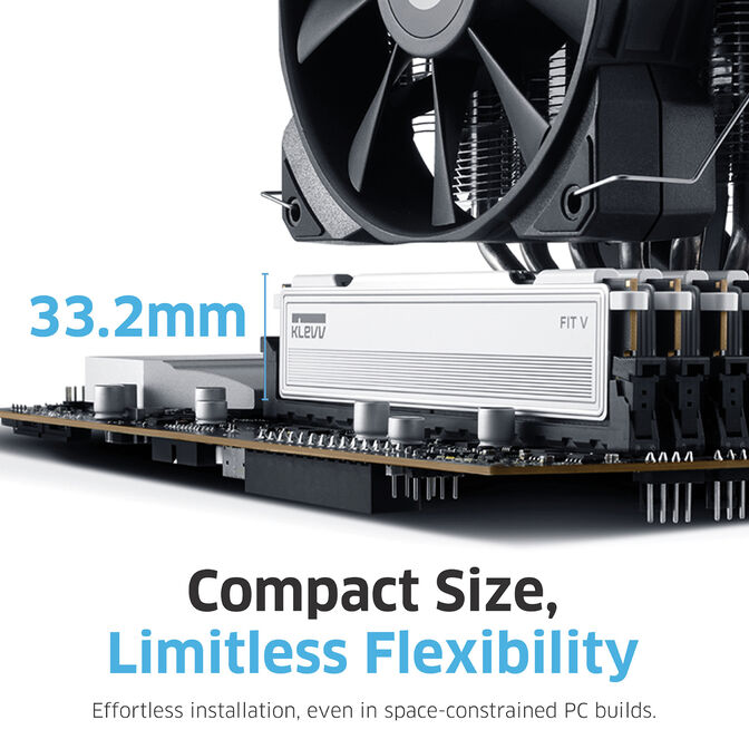 KLEVV Kit 32GB (2 x 16GB) DDR5 FIT V 6000MHz CL30 Ceramic White (Intel XMP/AMD Expo) image number 4