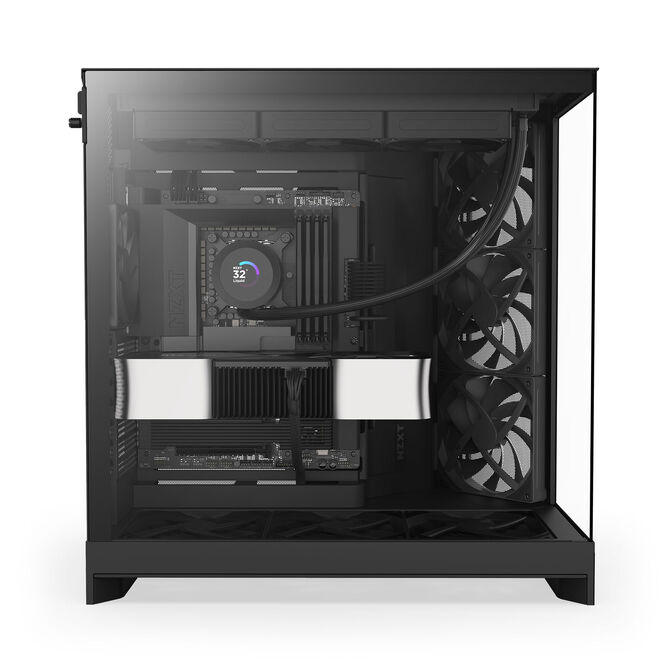 Torre E-ATX NZXT H9 Flow Negra (2025) Cristal Templado image number 2