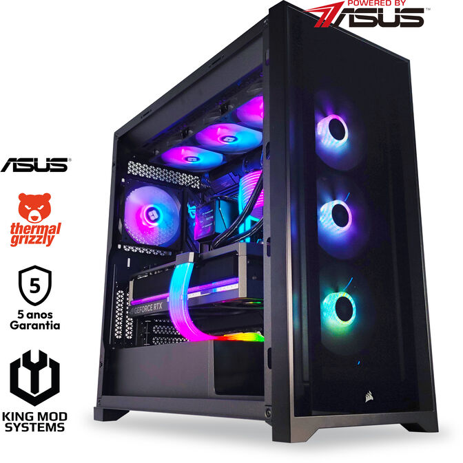 Ordenador King Mod Gamer-PC Powered by ASUS Ryzen 7 9800X3D 32GB DDR5 2TB RTX 5080 WiFi W11 image number 0