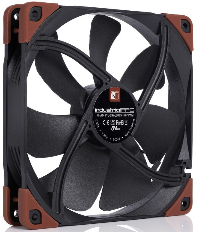Noctua NF-A14 Carcasa del ordenador Ventilador 14 cm Negro, Marr&oacute;n 1 pieza(s) image number 3