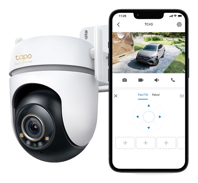 C&aacute;mara de Vigilancia TP-Link TC43 Outdoor Pan/Tilt AI 3K Security Wi-Fi image number 3